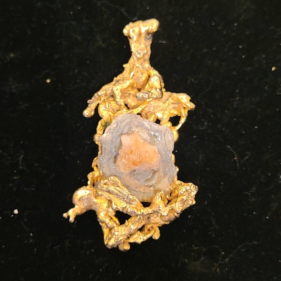 Ultra Modernist Brutalist Pendant Necklace - Picture 8 of 10